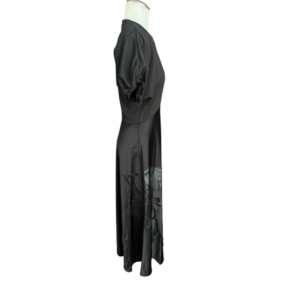 NWOT Ted Baker Short sleeve bias cut midi slip dress black size 1 US 4 Small - Picture 2 of 12